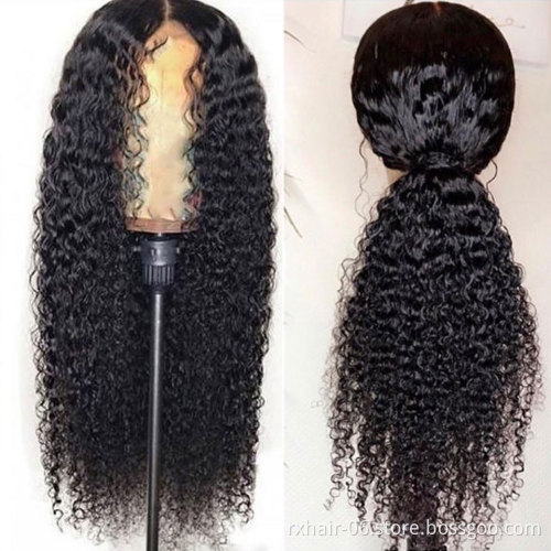 Swiss 180 Density Hd Perruque Cheveux Humains Curly Front Mink Wholesale 100% Unprocessed Frontal Lace Human Brazilian Hair Wigs